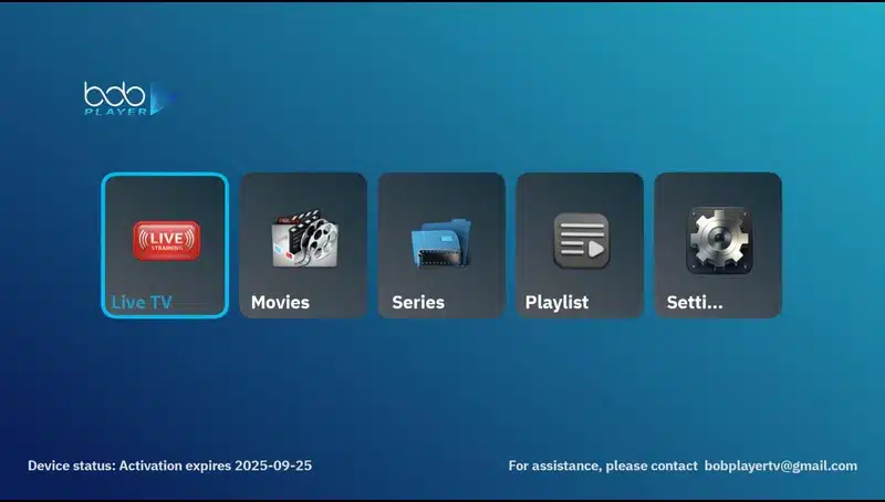 BOB Player roku bob Player activation page with device ID and activation code BOB Player roku